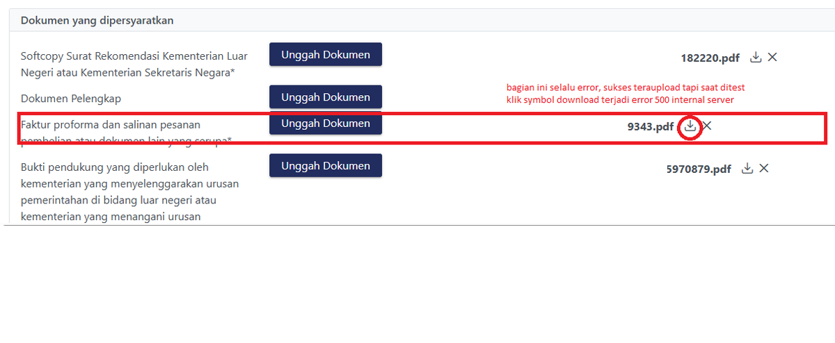 dannwid's tweet photo. @kring_pajak hai, udah 2 hari fitur pengajuan SKB eror "non-default value is required" saat saving document.
- Semua * sudah terisi
- Sudah coba clear cache
- Sudah coba incognito dan berbagai browser
- Sudah pindah koneksi internet dan device https://t.co/aYU4RoTDcP