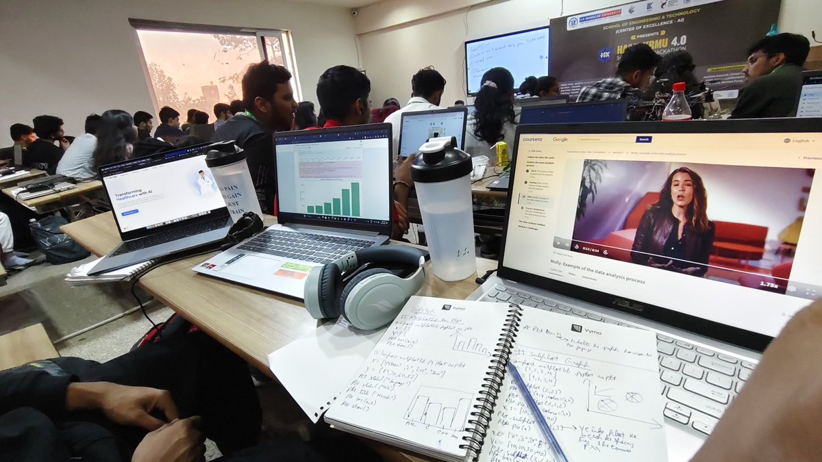codezilla134's tweet image. Team Codezilla on the grind for Hackathon #Hackkrmu 
Team codezilla is working on a project involving Artificial intelligence and Deep Learning Model along with a touch Block chain technology to provide better medical tourism facility to humankind.