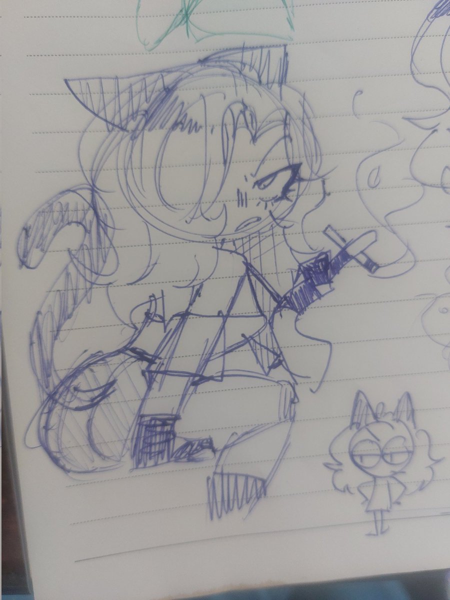 Kyooworu's tweet photo. Dumbass work doodles https://t.co/t3Jk8lsufb