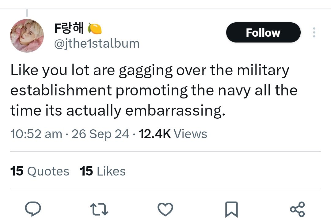 protect_tyong's tweet photo. 신고&amp;차단&amp;PDF 해주세요
Pls report&amp;block 

인용, 답글 반응 하지말고 신고만 해주세요 
don’t interact 

Actively hating on TY and 127 members. Large followers.

TY is an active s*ldier under R*K NAVY. It is a mandatory service please avoid making assumption

https://t.co/dXaI1nOTFQ https://t.co/RQYELA8048