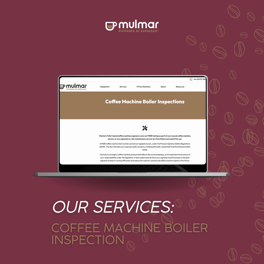 mulmar1989's tweet image. Did you know coffee machine boiler inspections are essential? 

It's not just about great tasting coffee - it's a legal requirement!

Think yours needs a service? Head to bit.ly/3D6Ufgq to schedule it in!

#CoffeeMachineMaintenance #FoodServices