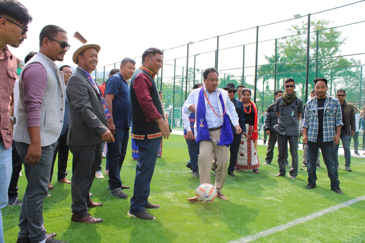 Statehood day gift for youth of TCL region. Kanubari gets a "Multi-sports Hub &amp; Recreational Park" inaugurated by H'ble Min Gabriel.D. Wangsu.

* FIFA standard futsal turf
* Synthetic Volleyball court
* Leather cricket available
* Night time availability of sports facilities