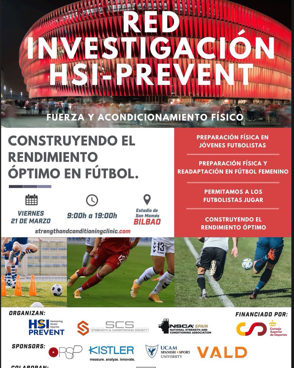 CONSTRUYENDO EL RENDIMIENTO ÓPTIMO EN FÚTBOL
#rspinercial participará como sponsor, tendremos un espacio en el que podréis probar nuestras máquinas inerciales y ver todas las  posibilidades de trabajo de fuerza que tienen.

#football #sportsperformance #womensfootball #rehab