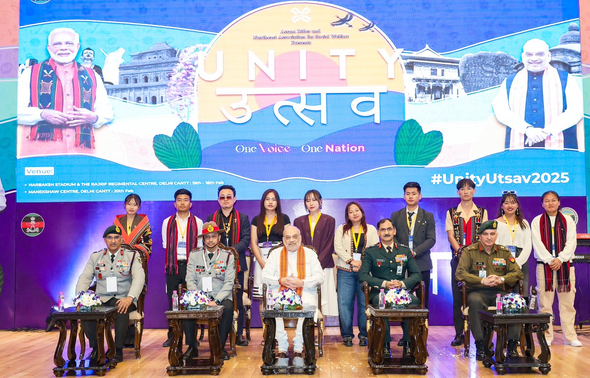 We commend the decision of Hon’ble Home Minister <a href="/AmitShah/">Amit Shah</a> ji on the GoI’s plan to connect all 8 #NER states with #NewDelhi via rail &amp; air by 2027. The Union Minister’s observation during ‘Unity Utsav: One Voice, One Nation’ is a significant step towards <a href="/ViksitBharat/">Viksit Bharat Abhiyan</a>. <a href="/MoCA_GoI/">MoCA_GoI</a>