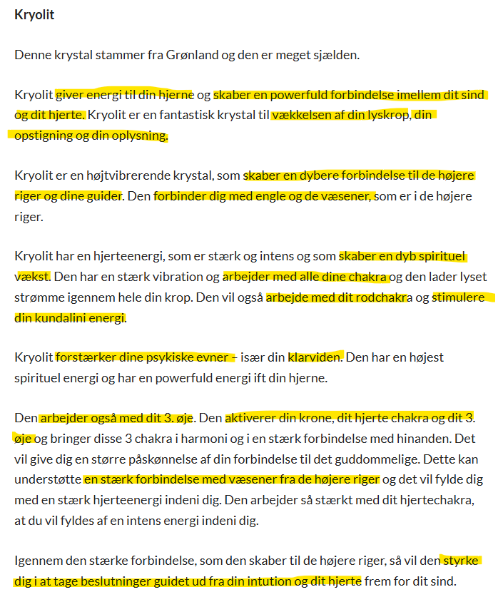 Måske var det alligevel en fejl at udvinde al den kryolit og bruge den til at lave aluminium, når vi kunne have fået alt det her i stedet: vækkelsen af vores lyskrop, forbindelse til de højere riger, en stimuleret kundalini energi og et aktiveret 3. øje! heartofdreams.dk/produkt/kryoli…