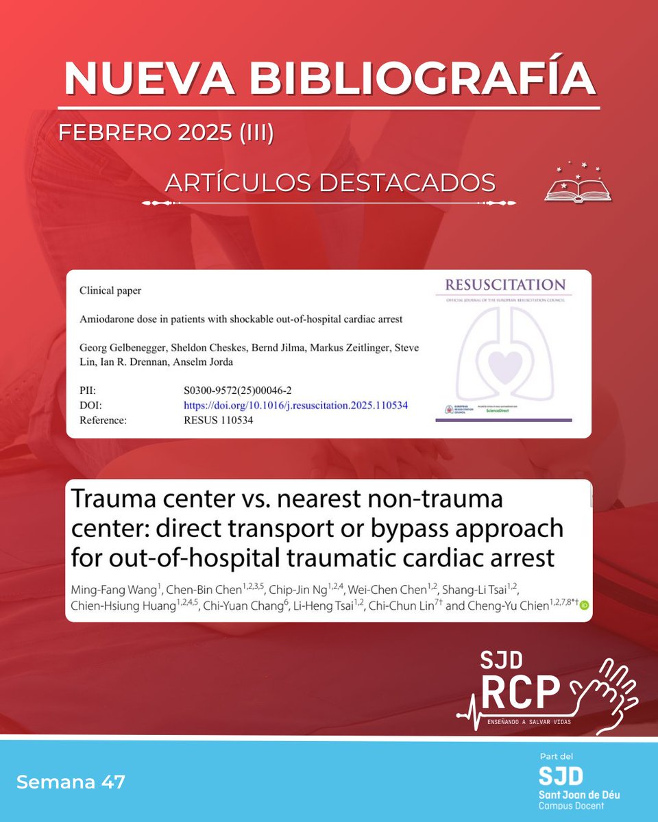 📚✨ ¡Más bibliografía disponible en el enlace! ✨📚
🔗shorturl.at/UG7Ay🔗

#BibliografíaMédica #RCP #Reanimación #FormaciónSanitaria #SalvarVidas #EducaciónMédica #ActualizaciónMédica 🏥