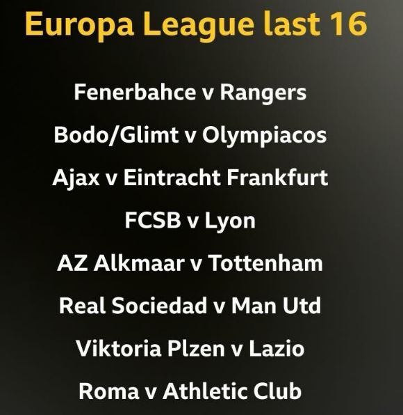 PuntersLounge's tweet image. ⚽ Last 16 draw 👀

Which matchup looks most likely for an upset? 

#UEL #EuropaLeague #Football #Soccer #Matchday #UELDraw