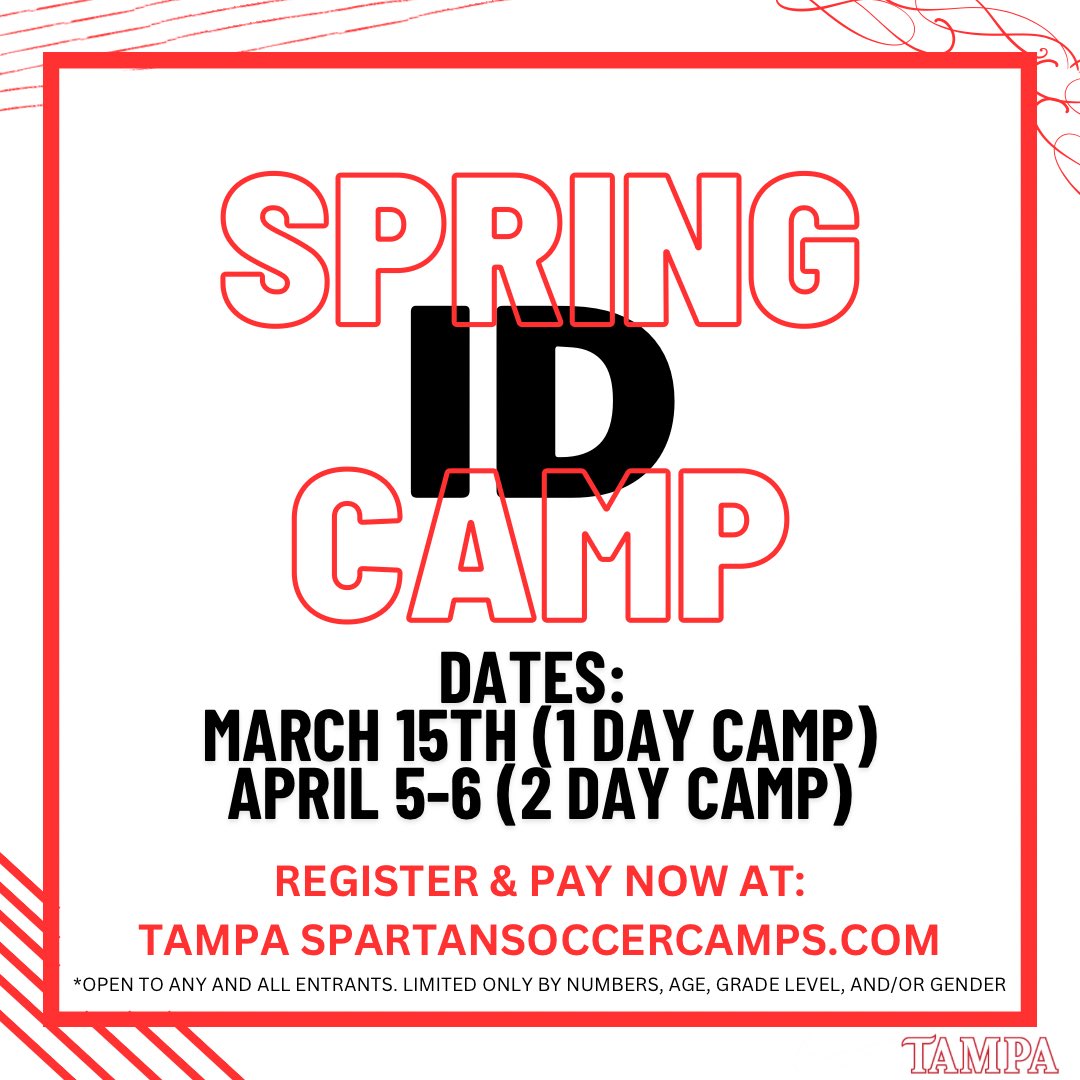 Trent Frederick (@tfrederick9) on Twitter photo 2 more opportunities to join us in sunny Tampa! April 2-day camp includes opportunity to watch our spring game vs <a href="/StetsonWSoccer/">Stetson WSoccer</a> who will also join us for camp. 2 more opportunities to join us in sunny Tampa! April 2-day camp includes opportunity to watch our spring game vs <a href="/StetsonWSoccer/">Stetson WSoccer</a> who will also join us for camp.