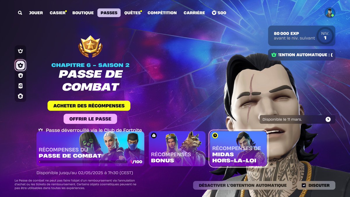Trop bien le nouveau passe de combat de Fortnite !