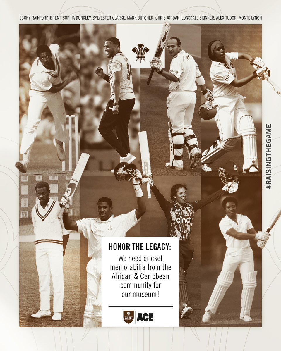 Surrey Cricket (@surreycricket) on Twitter photo Surrey Cricket & ACE need your help!
We are on the hunt for cricketing memorabilia from the African & Caribbean community for the museum at the Kia Oval.
If you own or know of any memorabilia, please get in contact with us! 📩
🤎 | #SurreyFamily <a href="/AceProgramme/">The ACE Programme Charity</a> Surrey Cricket & ACE need your help!
We are on the hunt for cricketing memorabilia from the African & Caribbean community for the museum at the Kia Oval.
If you own or know of any memorabilia, please get in contact with us! 📩
🤎 | #SurreyFamily <a href="/AceProgramme/">The ACE Programme Charity</a>