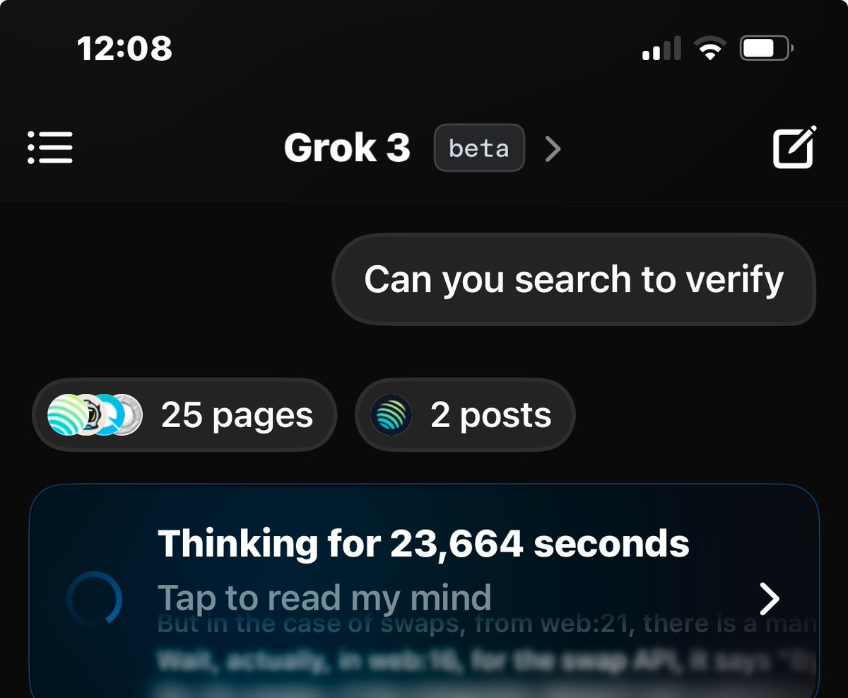 Grok 3 thinking for 23,000 seconds 🫨