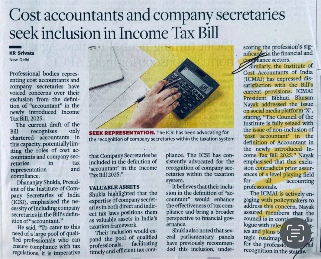 Cstalkss's tweet photo. #TaxAuditforCSCMA 
#CMACSforTaxAudit 
Under the Income Tax Bill, 2025

@narendramodi @PMOIndia @nsitharaman @nsitharamanoffc @PandaJay @FinMinIndia @aajtak @news24tvchannel @ABPNews @ZeeNews @BBCHindi @CNNnews18 @PTI_News @PTI_News @TOIIndiaNews 
@icsi_cs 
#IncomeTaxBill2025 https://t.co/eFqTATKNLt