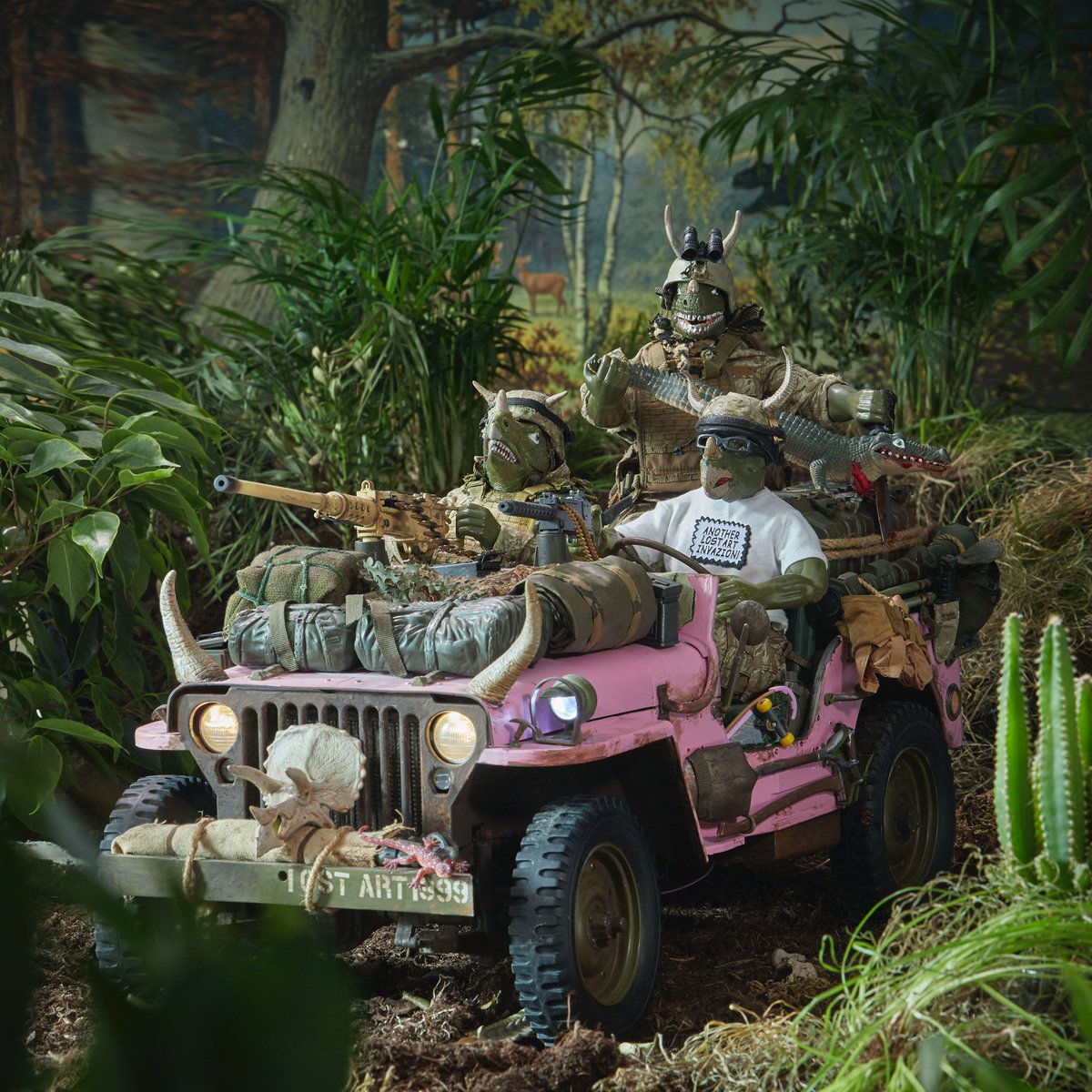 lizard_force's tweet image. A diorama I made for Lost art Skate shop