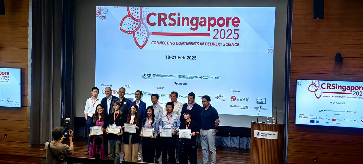 gohchoonfu (@gohchoonfu) on Twitter photo It comes to an end of #CRSingapore2025 but this means another beginning of #researchcollaboration & #motivation for the next gathering of #drugdelivery! Great ending speech from <a href="/twan_lammers/">Twan Lammers</a> <a href="/AviSchroeder/">Avi Schroeder</a> & congrats to all winners including Yee Shan from our #skinresearch grp! It comes to an end of #CRSingapore2025 but this means another beginning of #researchcollaboration & #motivation for the next gathering of #drugdelivery! Great ending speech from <a href="/twan_lammers/">Twan Lammers</a> <a href="/AviSchroeder/">Avi Schroeder</a> & congrats to all winners including Yee Shan from our #skinresearch grp!