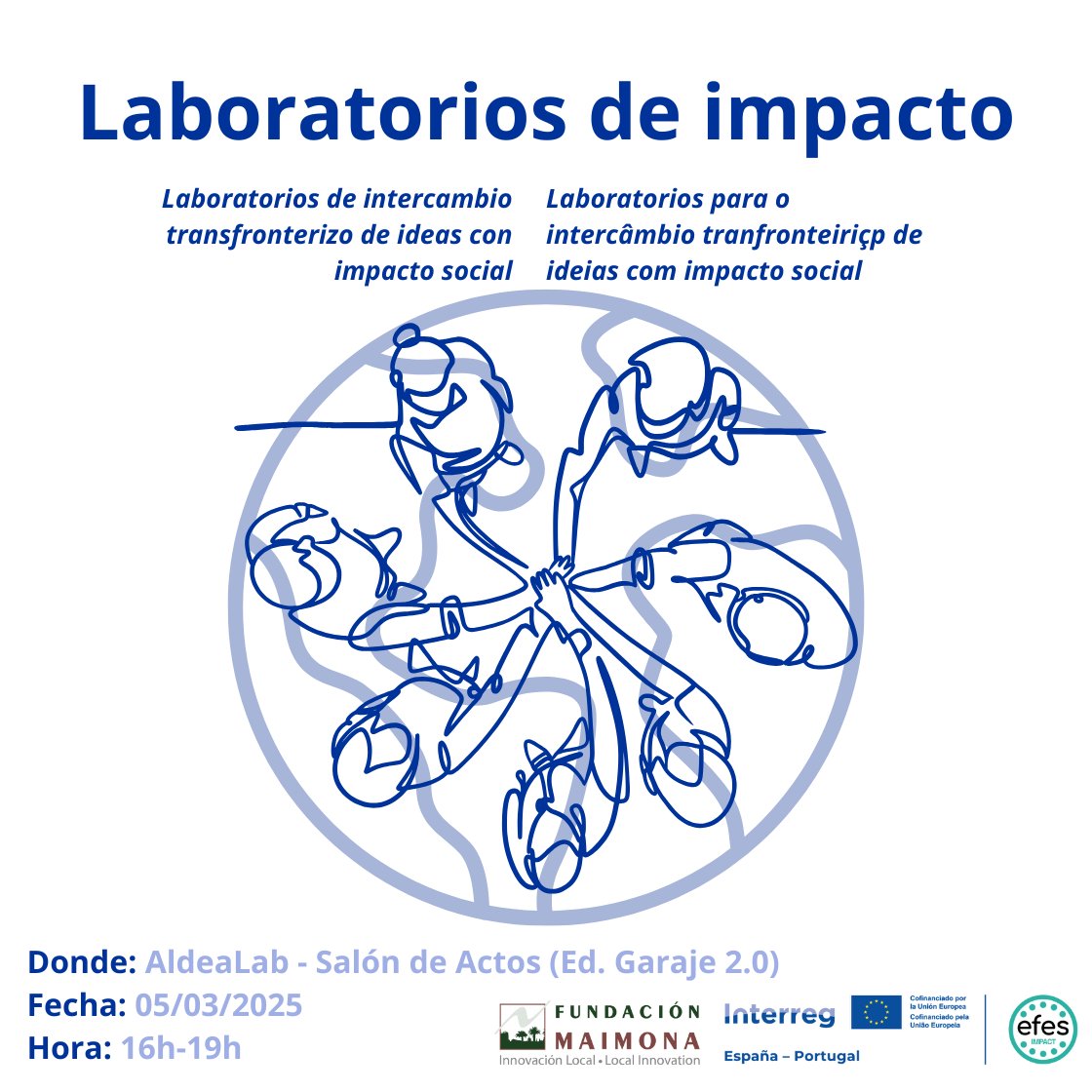 Hola,

Ya sabes que no basta con una buena idea, ¡también necesitas herramientas para hacerla realidad! 🛠️

El 5 de marzo en AldeaLab, descubre cómo diseñar negocios con impacto en los Laboratorios Transfronterizos de Ideas con Impacto.