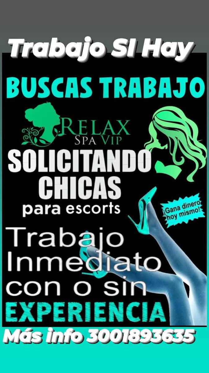 𝐎𝐏𝐎𝐑𝐓𝐔𝐍𝐈𝐃𝐀𝐃 LABORAL 
Eres pervertida de Mente Abierta
Buen Cuerpo , Rostro y Aptitud 
Que esperas ? 
t.me/relaxinfoempleo
Sí necesitas saber más detalles con gustó puedes preguntar
 𝐄𝐒𝐂𝐑𝐈‌𝐁𝐄𝐌𝐄  𝑾𝒉𝒂𝒕𝒔𝑨𝒑𝒑  wa.me/+573001893635
Relax Spa killa