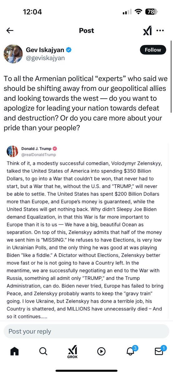 aniboghoss's tweet photo. So let me get this straight: ANCA aligned with the GOP, backed the Trump administration’s move to shut down USAID, and effectively supported its pro-Russian stance—undermining U.S. leverage in the region. And now, ANCA spokespersons are blaming ‘pro-Western’ 🇦🇲experts for Trump? https://t.co/29KEB2ZtYG