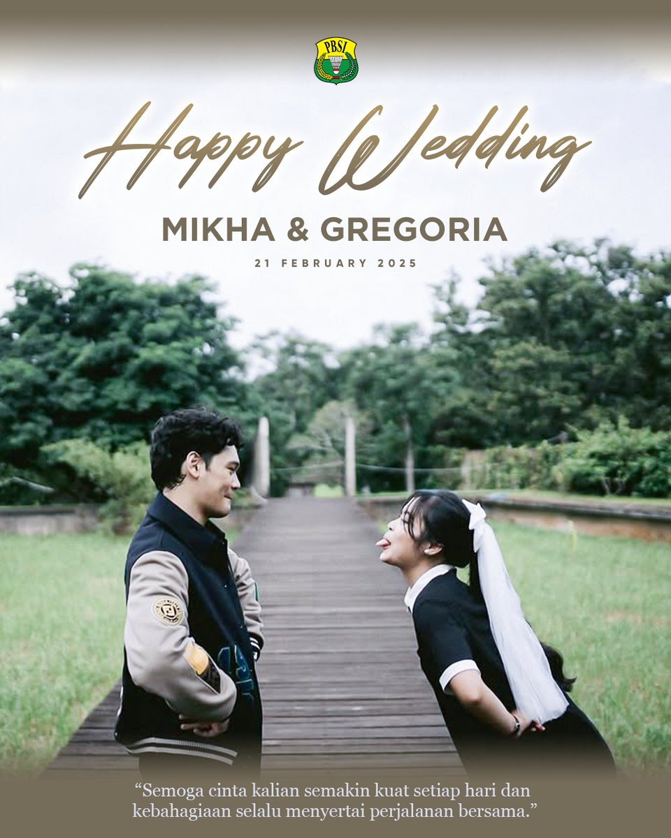 INABadminton's tweet photo. Selamat menikah Gregoria dan Mikha ✨

Hari ini, Jumat (21/2/2025) menjadi hari terbahagia bagi pebulutangkis tunggal putri Gregoria Mariska Tunjung dan Mikha Angelo. Mereka resmi dipersatukan dalam ikatan pernikahan lewat pemberkatan yang khidmat dan sakral.

Selamat menempuh hidup baru! Semoga cinta kalian selalu bersemi abadi selamanya ❤️

#BadmintonIndonesia #HappyWedding #Gregoria #GregoriaMariskaTunjung