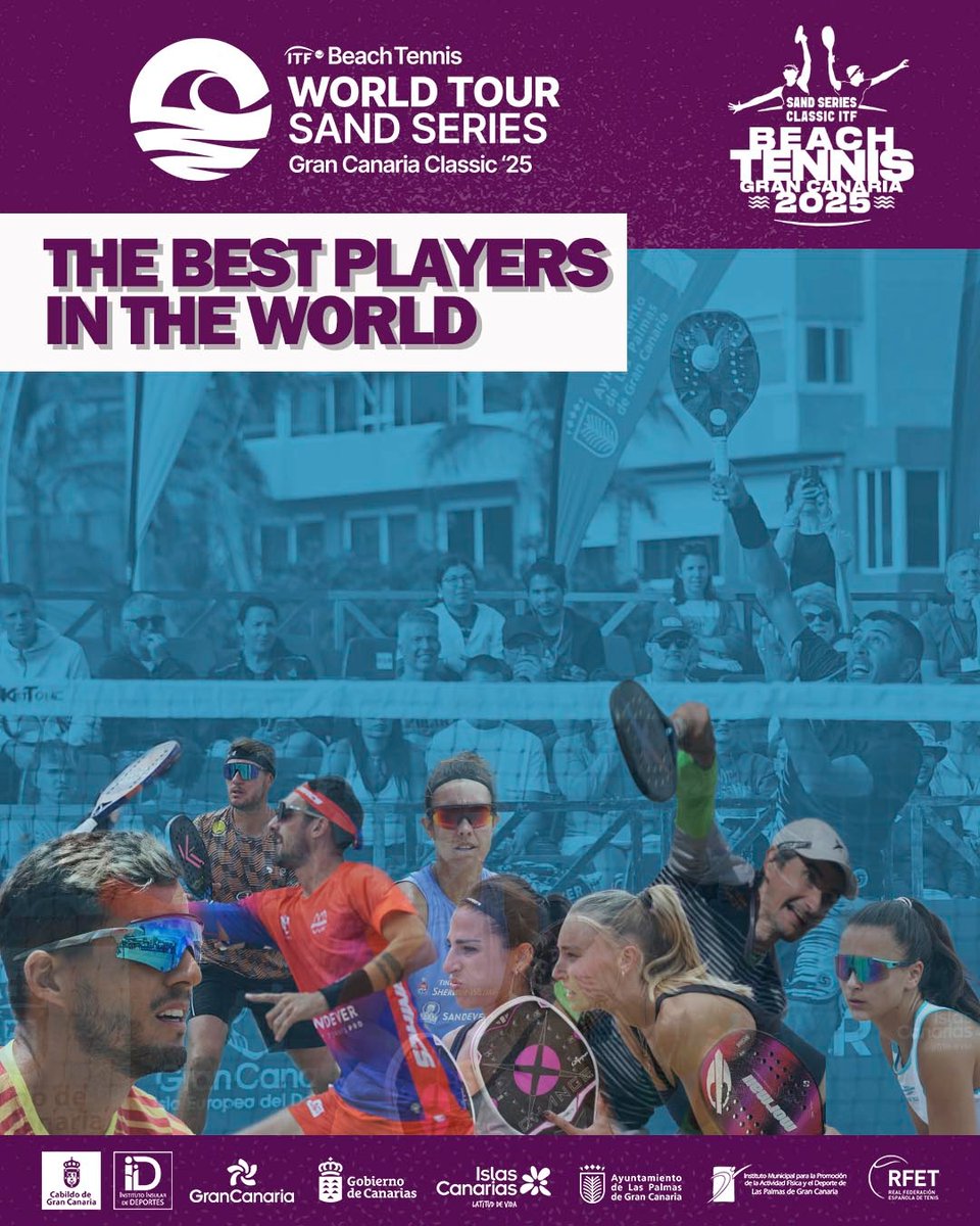 🏆Los mejores jugadores del mundo de tenis playa sobre la arena de la Playa de Las Canteras. ESPECTÁCULO GARANTIZADO✔️
20/25 mayo 📍 Gran Canaria 
#islascanarias #GranCanaria #tenisplaya #playasdelascanteras