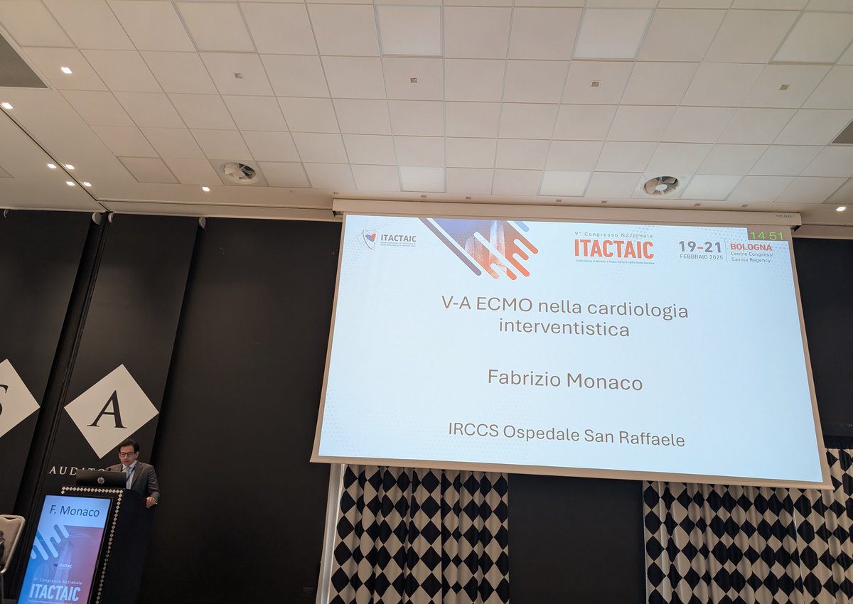 Stefano Fresilli (@sfresilli) on Twitter photo Live now in the plenary session: our <a href="/md_monaco/">Fabrizio Monaco, MD</a> presenting a speech on the use of VA-ECMO in interventional cardiology Live now in the plenary session: our <a href="/md_monaco/">Fabrizio Monaco, MD</a> presenting a speech on the use of VA-ECMO in interventional cardiology