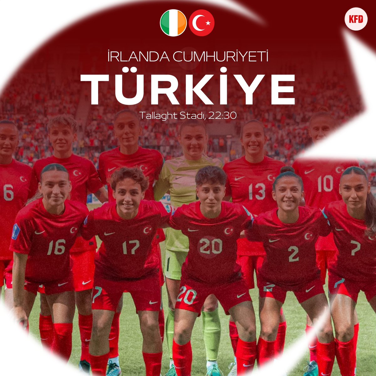 🇹🇷💪🏻 MAÇ GÜNÜ

🏆 Kadın A Milli Takım
🗓️ UEFA Uluslar B Ligi (1.hafta)
🆚 İrlanda Cumhuriyeti
🕒 22:30
🏟️ Tallaght Stadı
📺 Tabii Spor 6 (<a href="/tabiispor/">tabii spor</a>)
📲 #IRLvTUR | #KadınFutbolDünyası 

#BizimÇocuklar #WEURO2025 #İrlanda #KadınFutbolu