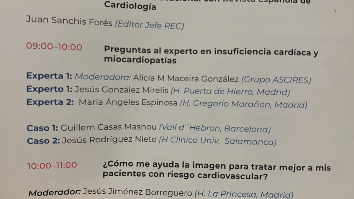 Asociación de Imagen Cardiaca SEC (@imagen_sec) on Twitter photo Y.... 🔋continuamos con Preguntas al experto en insuficiencia cardiaca y miocardiopatias➡️<a href="/seccCFyGenetCV/">Sección Cardiopatías Familiares y Genética CV SEC</a> <a href="/JovenesSec/">JóvenesSEC</a> <a href="/secardiologia/">Soc Esp Cardiología</a> trabajó en equipo 💪🏻en #cardioimagen25 por parte de Guillem Casas y Jesus Rodriguez, moderadores de 🌋Altura <a href="/maceiraCMR/">Alicia Maceira</a> <a href="/cardiopdh/">Cardiología Puerta de Hierro🫀</a> Y.... 🔋continuamos con Preguntas al experto en insuficiencia cardiaca y miocardiopatias➡️<a href="/seccCFyGenetCV/">Sección Cardiopatías Familiares y Genética CV SEC</a> <a href="/JovenesSec/">JóvenesSEC</a> <a href="/secardiologia/">Soc Esp Cardiología</a> trabajó en equipo 💪🏻en #cardioimagen25 por parte de Guillem Casas y Jesus Rodriguez, moderadores de 🌋Altura <a href="/maceiraCMR/">Alicia Maceira</a> <a href="/cardiopdh/">Cardiología Puerta de Hierro🫀</a>