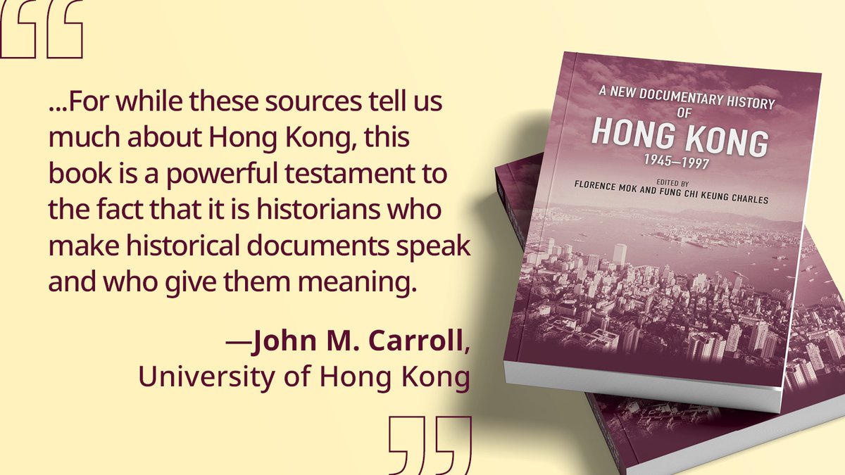 New from HKU Press: "A New Documentary History of Hong Kong, 1945–1997"! Edited by Florence Mok and Fung Chi Keung Charles, this book offers insights from newly released archives on governance and key social issues. Use code 20CP2025 for 20% off until MAR 24, 2025!🔗Link in bio
