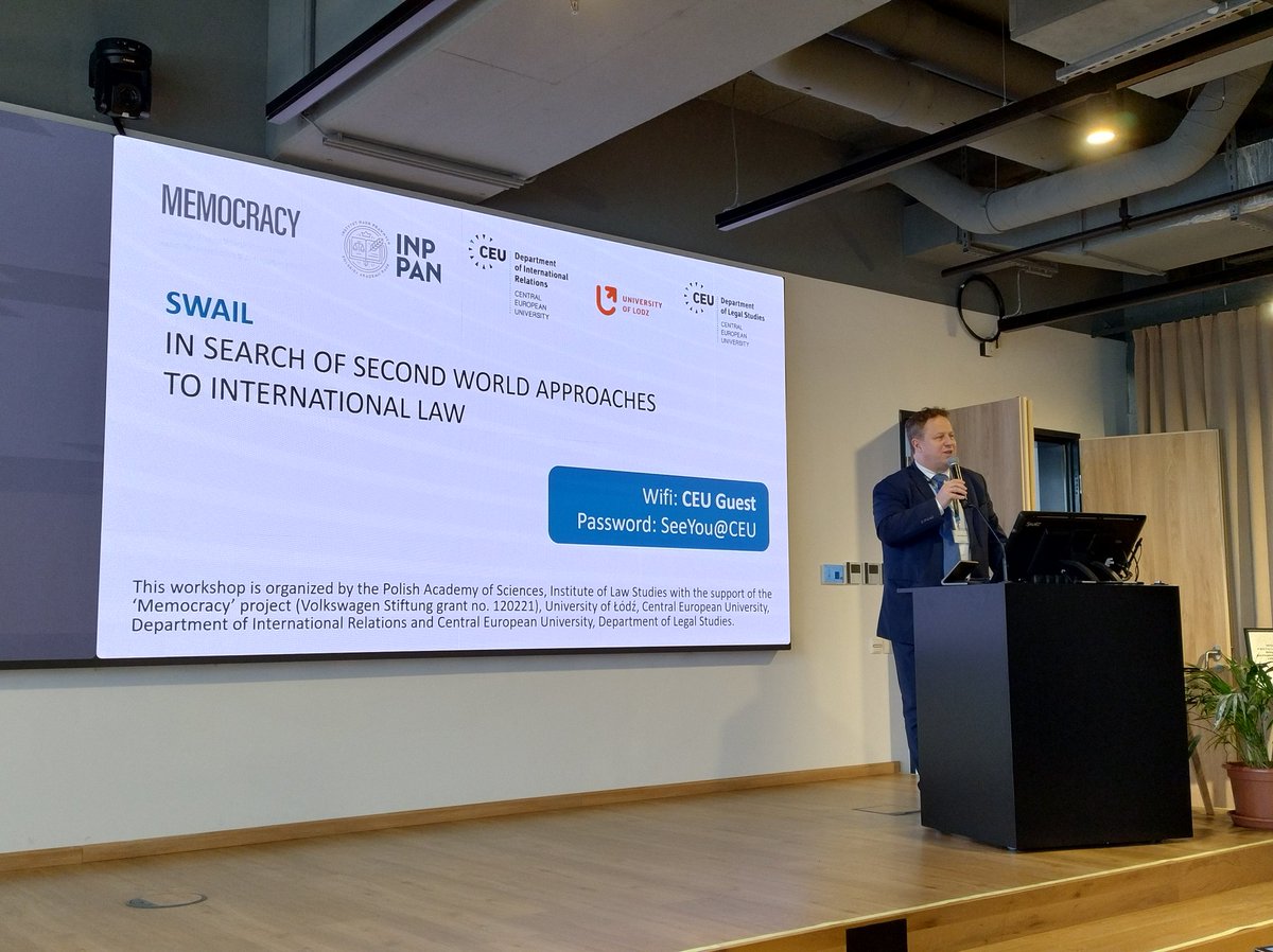 Tomasz Lachowski (@tomaszlachowsk1) on Twitter photo Brilliant keynote address on 'great powers' (Soviet Union/Russia) and their attitude to 'small states' (CEE countries) analyzed through the prism of #internationallaw delivered by Prof. <a href="/LauriMalksoo/">Lauri Mälksoo</a> at #SWAIL conference in Vienna <a href="/ceu/">Central European University</a>. Brilliant keynote address on 'great powers' (Soviet Union/Russia) and their attitude to 'small states' (CEE countries) analyzed through the prism of #internationallaw delivered by Prof. <a href="/LauriMalksoo/">Lauri Mälksoo</a> at #SWAIL conference in Vienna <a href="/ceu/">Central European University</a>.