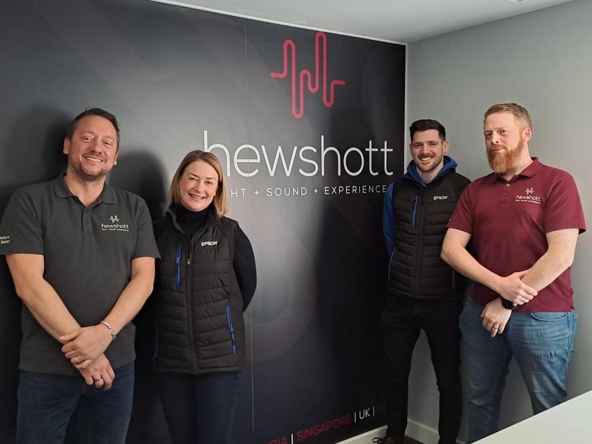 hewshott's tweet photo. Claire and James from Epson attended the Hewshott #testlab for a live #demo of their latest projection technologies.

#ManufacturerMonday sessions are off to a strong start in 2025, strengthening the bond with networks underpinning the wider #AV industry. https://t.co/GHDFAhYls1