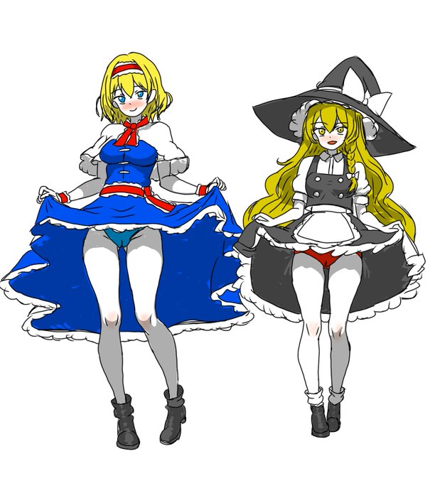 おパンツ。
昨日のアリスと魔理沙塗ってみた。 