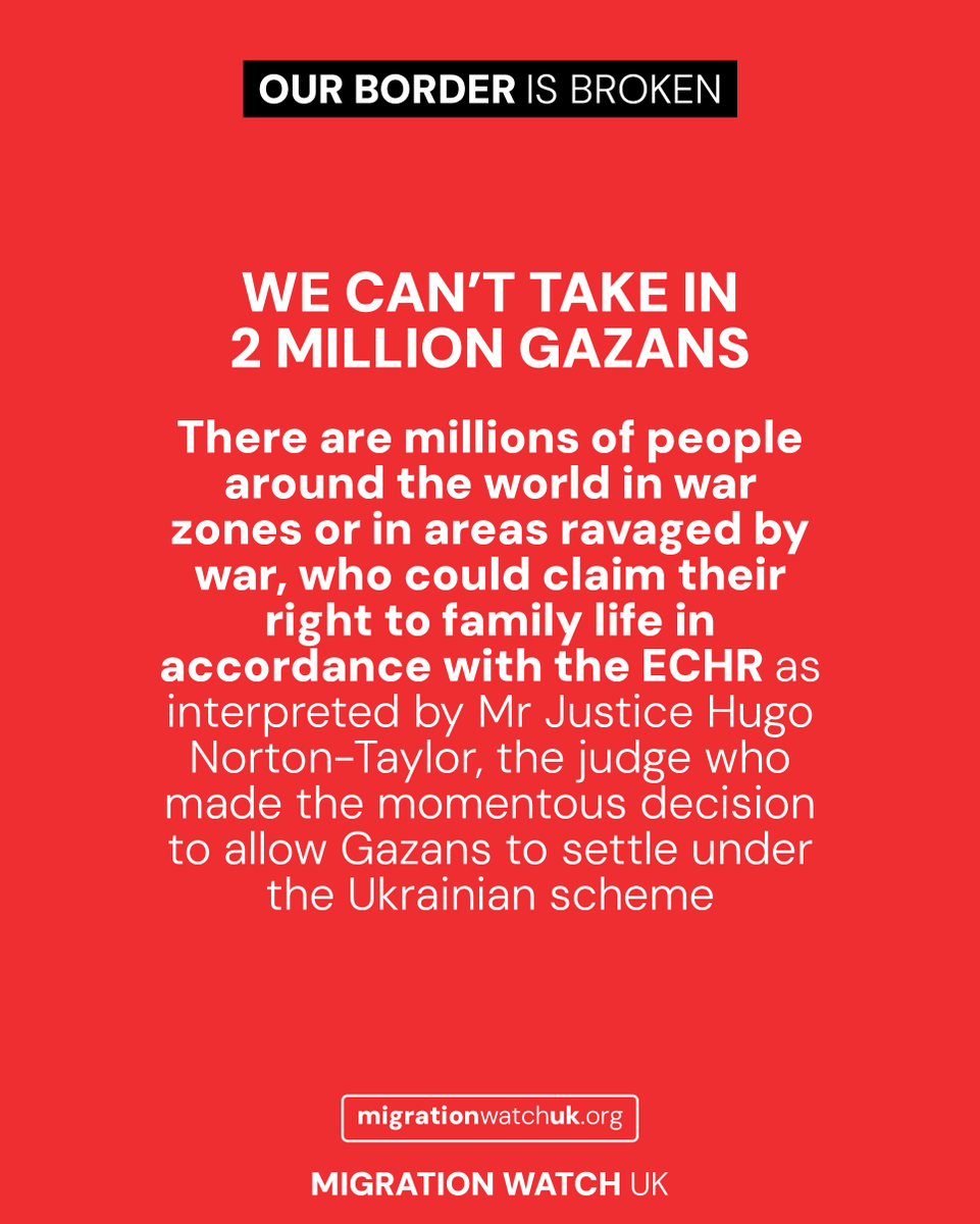MigrationWatch's tweet image. Syria, Afghanistan, Hong Kong, Ukraine and now Gaza. Where will it end? 

Meanwhile, we struggle to provide homes for, keep warm and feed our own people, whose needs and human rights keep being overridden. 

Wrong! 😡