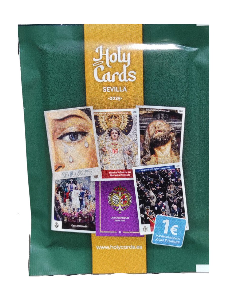 casapacoubeda's tweet photo. ✨¡Llega la colección Holy Cards de Semana Santa Sevillana!✨💜
Descubre estas cartas coleccionables con imágenes de pasos, hermandades y momentos únicos de la Semana Santa.
📦Sobres con 7 cartas 1,00€
📔Archivador + 5 sobres 14,95€
#HolyCards #SemanaSanta #Sevilla https://t.co/RK2tvrQeUP