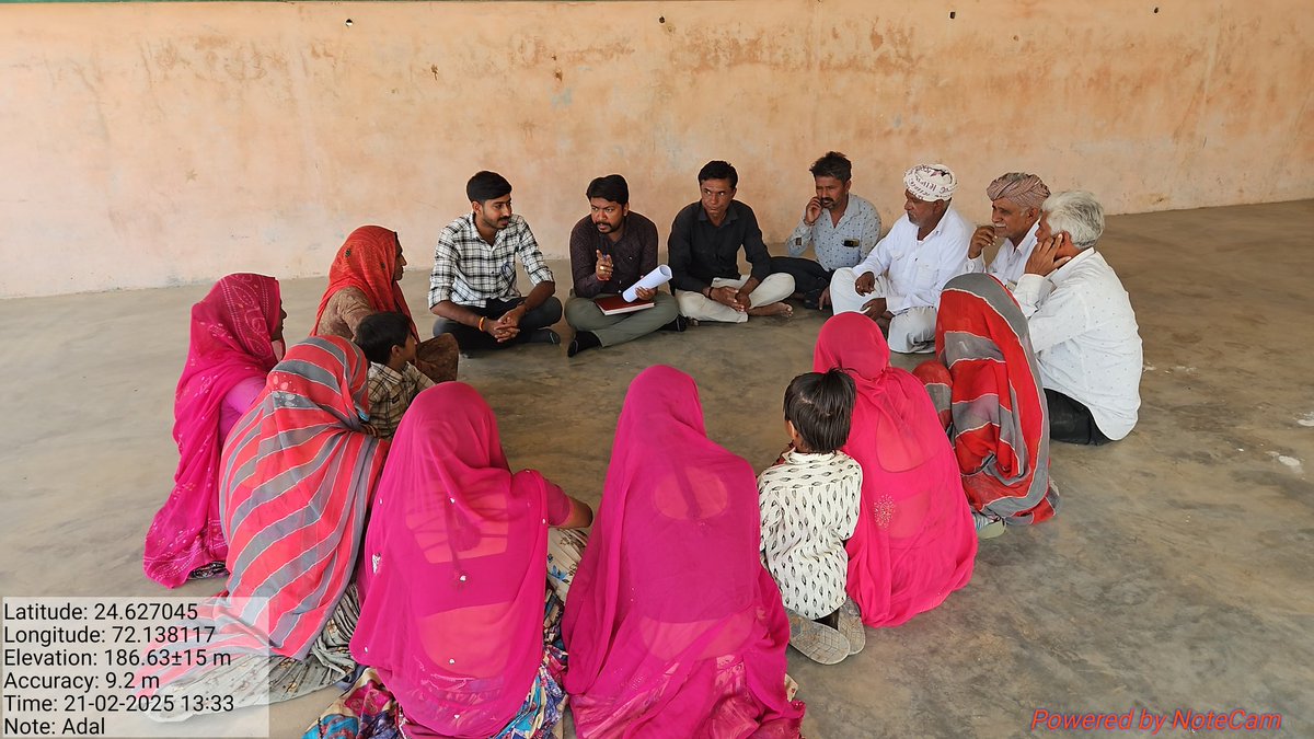 AtalB5529's tweet photo. A Focus Group Discussion (FGD) on the Impact Assessment of GP-level training under the Atal Bhujal Yojna is being organized at GP-Adal, Block Dhanera, District Banaskantha, Gujarat on February 21, 2025. @SPMUGuj @AtalJal https://t.co/bIKAInrbxK
