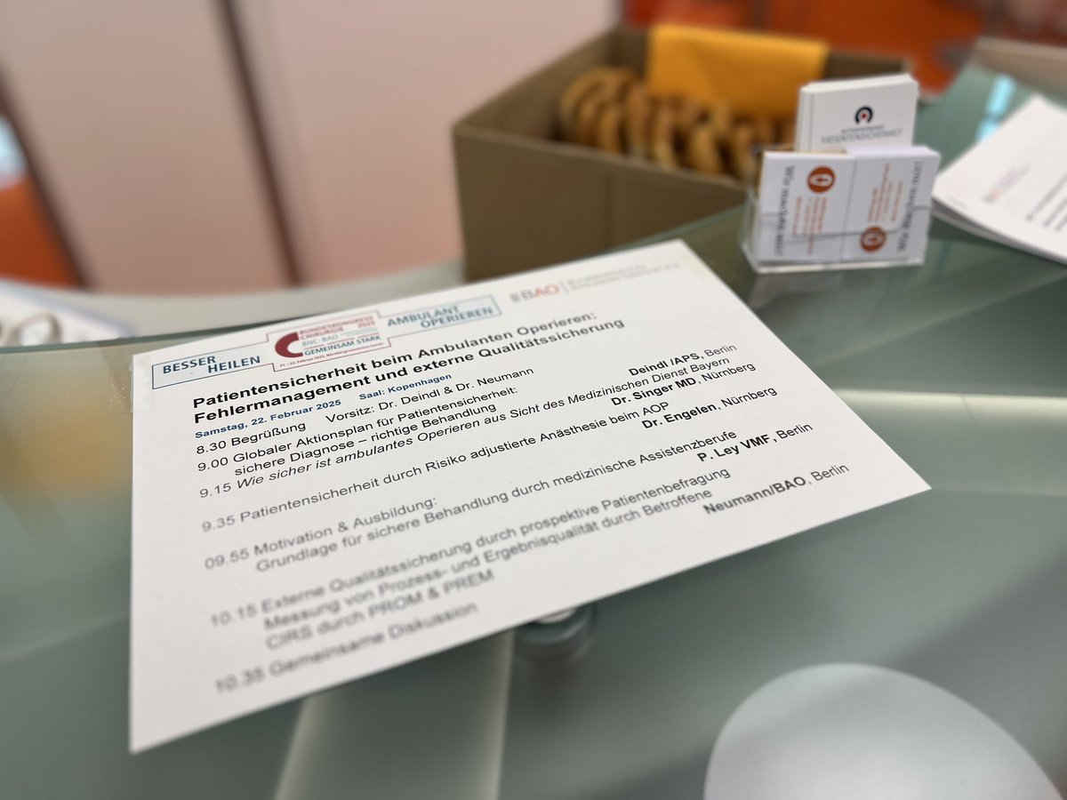 #Bundeskongress #Chirurgie: Vielfalt an wichtigen Themen fürs ambulante Operieren. Wir freuen uns auf Ihren Besuch an unserem Stand 👏 Morgen ab 08:00 BAO-Symposium zur #Patientensicherheit beim ambulanten Operieren - Fehlermanagement und externe Qualitätssicherung. Willkommen 👋