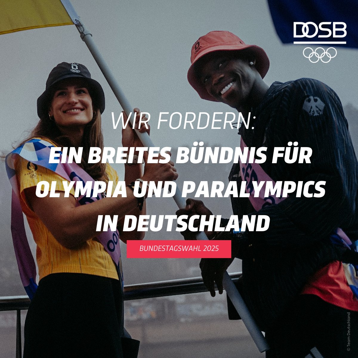 Olympia &amp; Paralympics in Deutschland ☝️

Wir fordern eine parteiübergreifende Unterstützung, mehr finanzielle Ressourcen und ein klares Bekenntnis zur Autonomie des Sports, um die Spiele nach 🇩🇪 zu holen.

Mehr Sport. Mehr Gemeinschaft. Mehr Zukunft. #btw25 <a href="/Deine_Spiele/">Deine Ideen. Deine Spiele.</a>