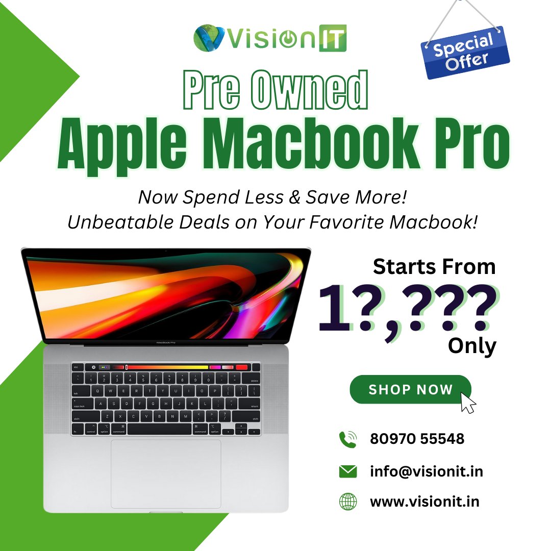 online_visionit's tweet image. 📢 Pre-Owned #MacBooks at Budget #Prices!
✅ Tested &amp;amp; Verified 
✅ Genuine 
✅ Reliable
📞 80970 55548 | 🌐 visionit.in

#PreOwnedMacBook #TechDeals #AffordableTech #VisionIT #MacBook