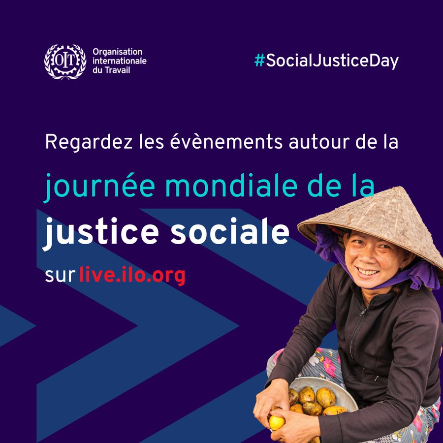 Organisation internationale du Travail (@oitinfo) on Twitter photo 📌 Journée mondiale de la justice sociale | Au cas où vous auriez raté les 5 événements mondiaux de l'<a href="/OITinfo/">Organisation internationale du Travail</a> consacrés à:
✅L'#IA et l'avenir du #travail
✅La protection sociale
✅Des emplois décents pour tous
🟥Revivez ces débats: tinyurl.com/5n76fw8s
#SocialJusticeDay 📌 Journée mondiale de la justice sociale | Au cas où vous auriez raté les 5 événements mondiaux de l'<a href="/OITinfo/">Organisation internationale du Travail</a> consacrés à:
✅L'#IA et l'avenir du #travail
✅La protection sociale
✅Des emplois décents pour tous
🟥Revivez ces débats: tinyurl.com/5n76fw8s
#SocialJusticeDay