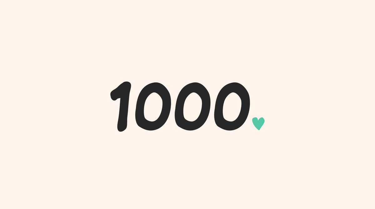1000.

The Nice Boys family is growing. Thank you so much for being part of this! 💚