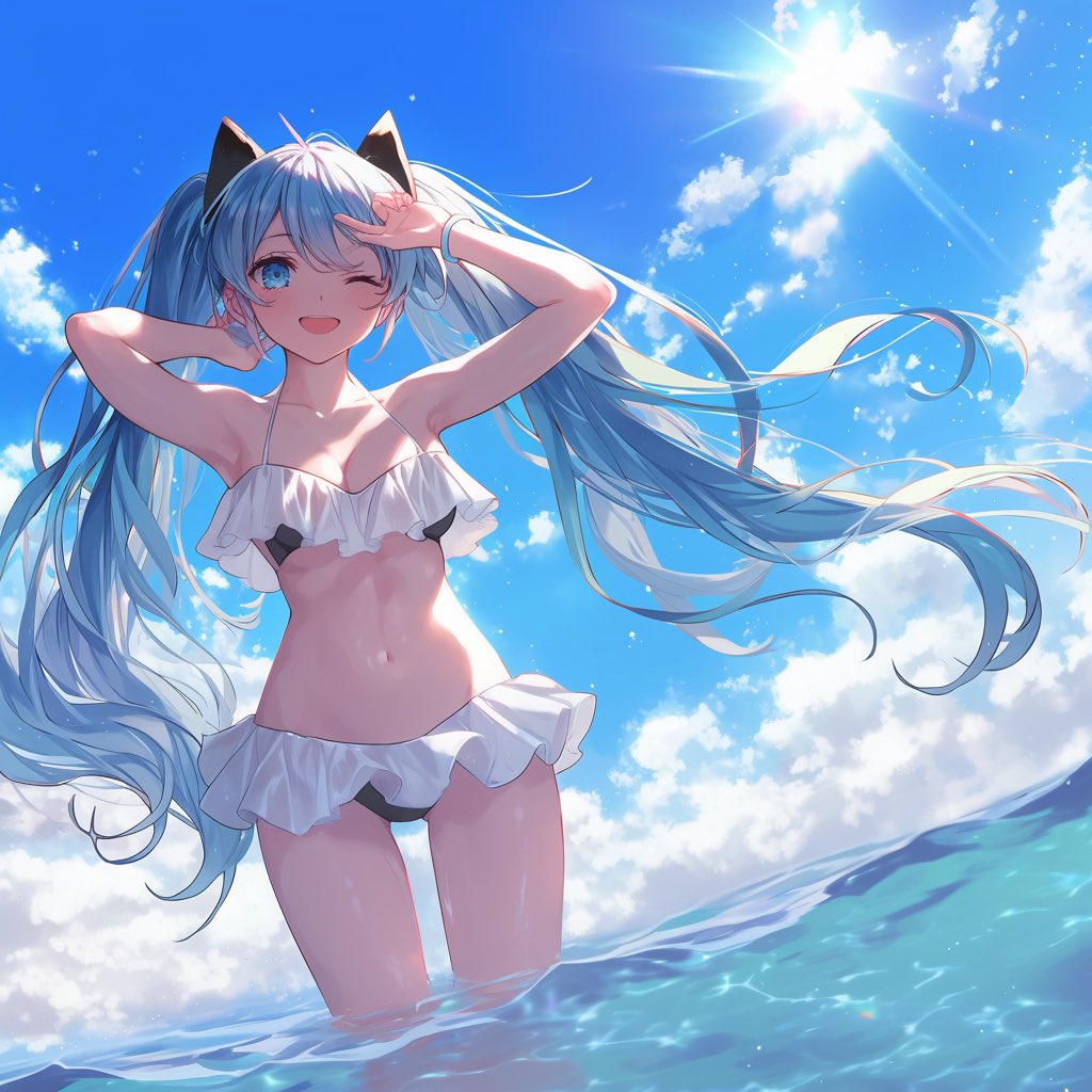 日差しがつよーい！

#NFT
#SHIFTAI
#AIイラスト
#AI美女
#AI副業