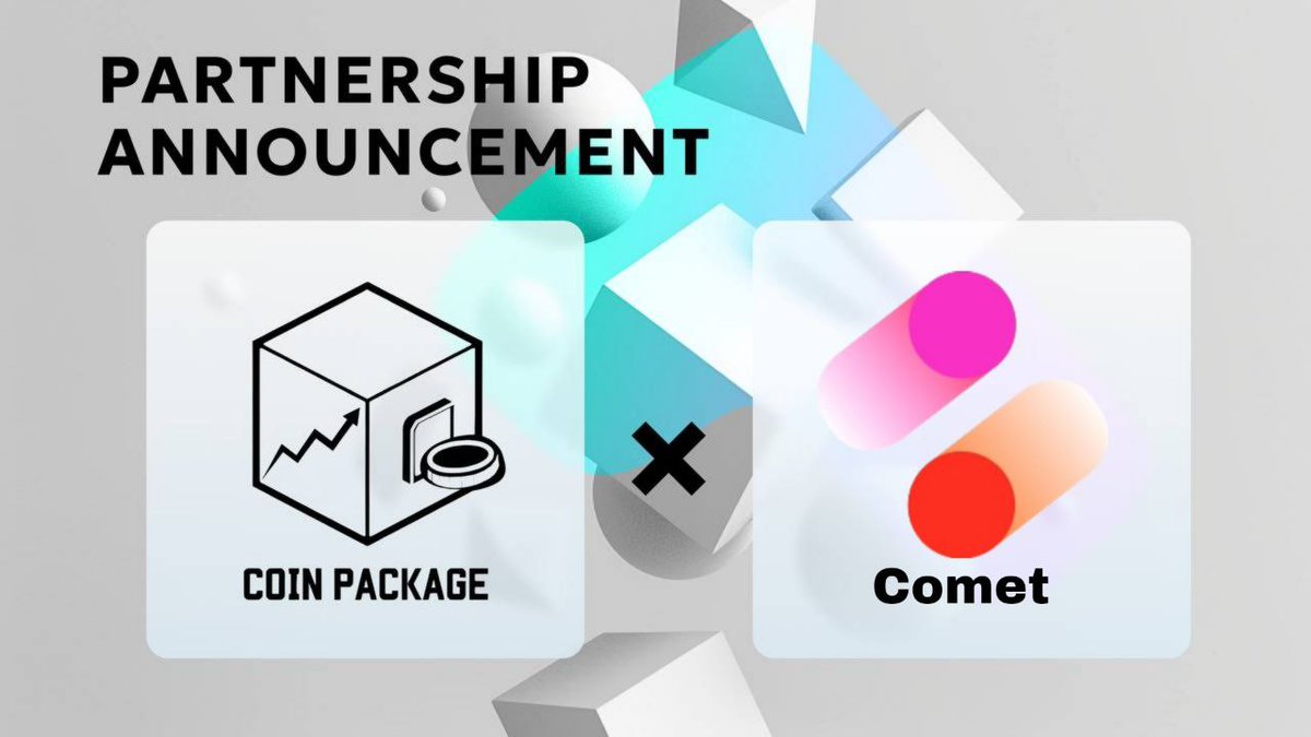 🚀 Coinpackage x Comet Protocol Partnership 🚀

We’re thrilled to announce our Partnership with @comet_protocol

Comet Protocol is the seamless interlink communication aggregator for Ethereum, Bitcoin and all Layer 1s.

Stay tuned for exciting more updates!
Follow @coin_package