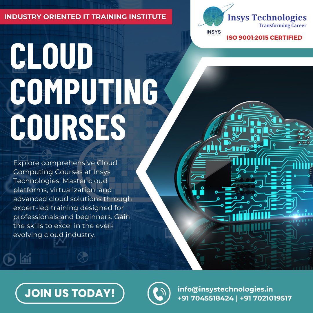 Insys_Techno's tweet image. 🚀 Unlock your potential in the cloud industry with Insys Technologies! Master AWS, Azure, and advanced cloud solutions with expert-led training.
📞 Contact us: +91 7045518424 | +91 7021019517
📧 Email: info@insystechnologies.in
#CloudComputingCourses #ITTraining #CareerGrowth
