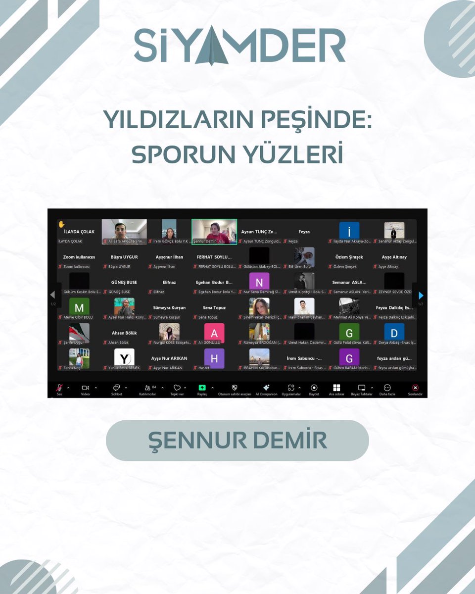 siyamder's tweet photo. Yıldızların Peşinde: Sporun Yüzleri programında milli sporcumuz Şennur DEMİR ile ilham verici bir söyleşi gerçekleştirdik! 
Azim, kararlılık ve başarının hikayesini gençlerle paylaşan değerli konuğumuz Şennur DEMİR’e ve katılan tüm gönüllülerimize teşekkür ederiz! https://t.co/T7rb3IZ0T2