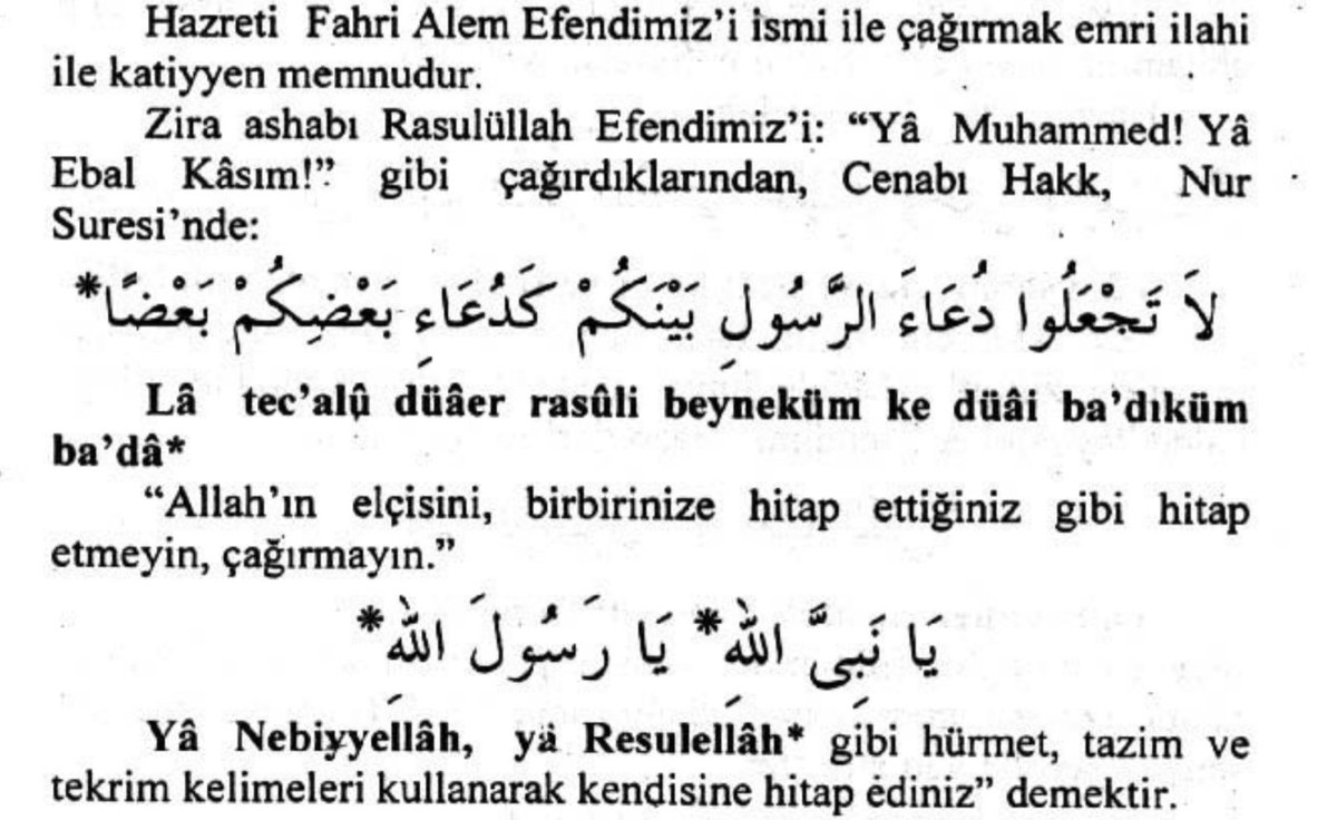 Peygamber efendimiz s.a.v'e sıradan bir isim gibi seslenenler DİKKAT!!!