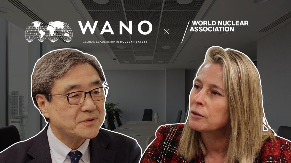 📢 Watch our Chief Executive Officer, Dr. Naoki Chigusa interview Dr. Sama Bilbao y León, Director General of <a href="/WorldNuclear/">World Nuclear Association</a>. 

Dr. Bilbao y León and Dr. Chigusa touch on the #benefits to the #nuclearindustry that come from the unison of both organisations and much more. 🚀

Watch
