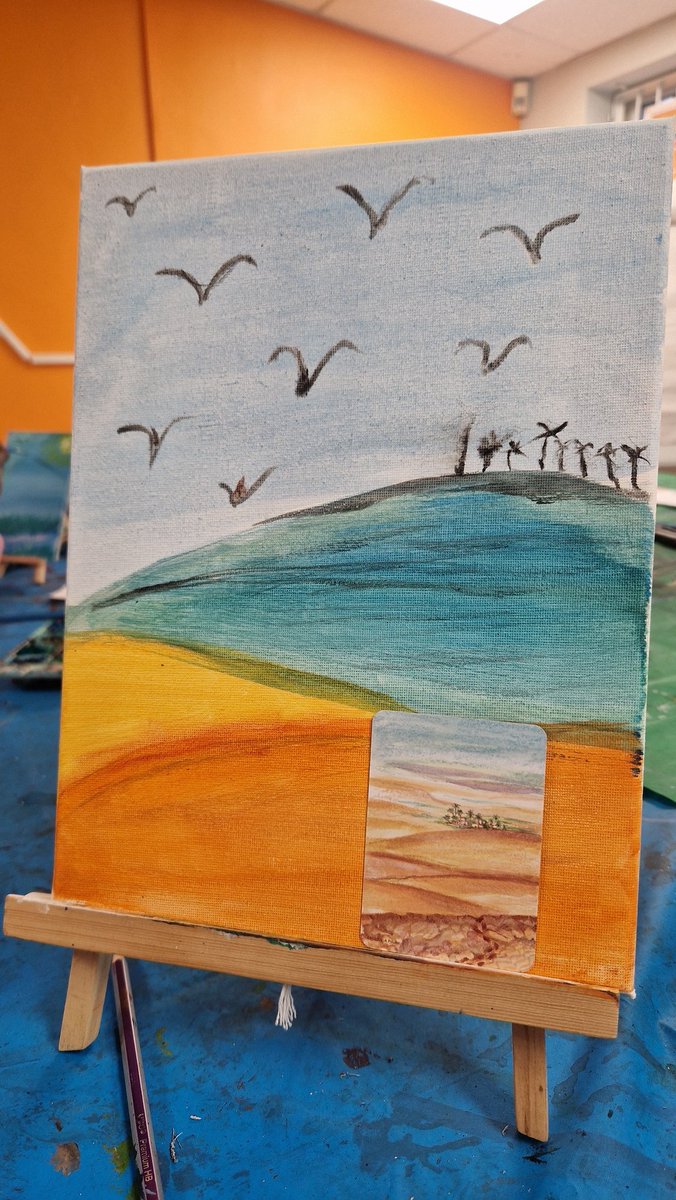Hey Friday! We were able to incorporate our OH cards into an older Artist 'Galentines' session this week! 
My little projective play items were also taken for inspiration and personal interpretation. Love to see objects depicted on canvas- #newlife
#Art #life #drama #connection