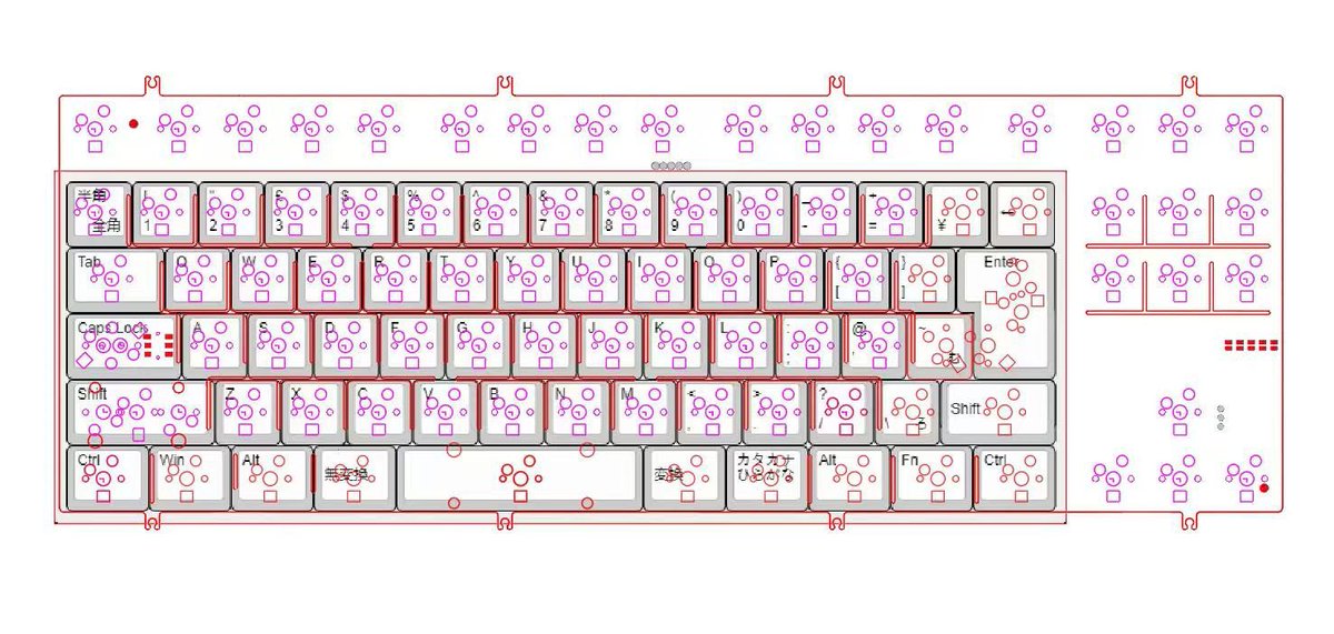 #210 WOBKEY Crush 80 Pink JIS日本語配列 少量限定】WOBKEY Crush 80+日本語配列キット-セット【メカニカル