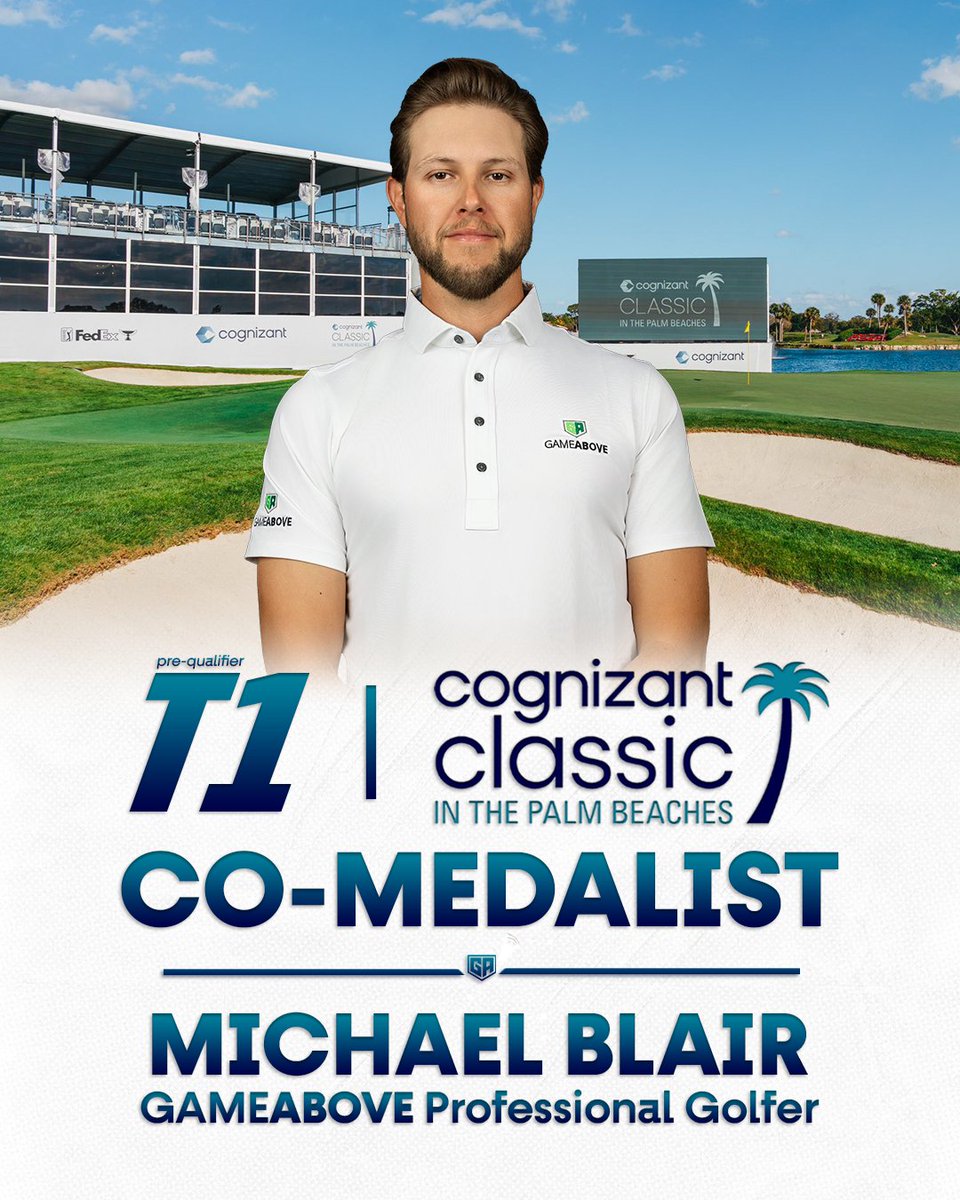 Blair Advances to Tesoro Club—<a href="/PGATOUR/">PGA TOUR</a> Spot on the Line!

After a co-medal finish at the <a href="/Cognizant/">Cognizant</a> Classic Pre-Qualifier, <a href="/MJBlairGolf/">Michael Blair</a> is advancing to Monday’s Open Qualifier! He’ll compete at The Tesoro Club alongside 83 players, including fellow GameAbove Pro <a href="/bwhitey08/">Brett White</a>, with