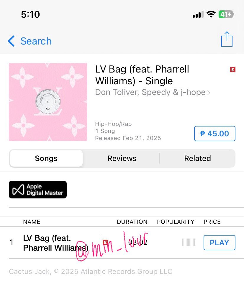 min_luvr's tweet photo. @BTSstreamers @phvsteam @BTSonRadioPH @btspurplefam613 @BSVU28 @eye_purple_uOT7 thank you so much po for funding as always💜

LV BAG OUT NOW
J-HOPE IS HERE 

#DonToliverxjhope #LVBAG #jhope https://t.co/OKQ6dgw9wJ