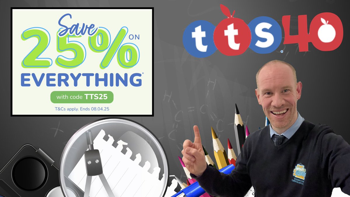 Martin Bailey (@animate2educate) on Twitter photo My friends from <a href="/TTSResources/">TTS Resources</a> are currently a huge 25% discount across EVERYTHING on their website! From classroom essentials to innovative learning tools, now is the perfect time to refresh your resources and stretch your budget further: tts-group.co.uk My friends from <a href="/TTSResources/">TTS Resources</a> are currently a huge 25% discount across EVERYTHING on their website! From classroom essentials to innovative learning tools, now is the perfect time to refresh your resources and stretch your budget further: tts-group.co.uk
