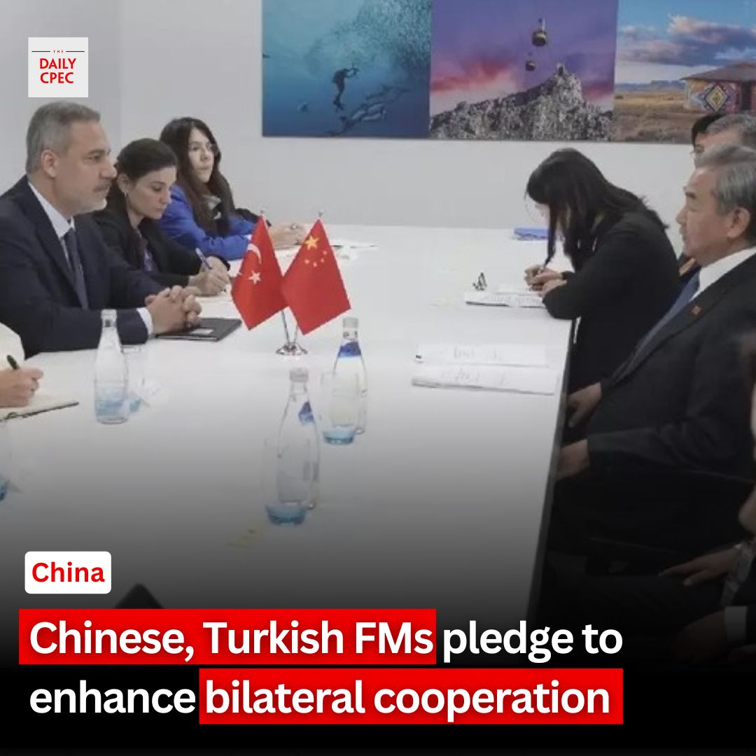 #China and #Türkiye pledged to expand cooperation in trade, technology, and counterterrorism, aligning key initiatives like the Belt and Road with the Middle Corridor. Both sides also discussed regional issues.

Read More⤵️:
thedailycpec.com/chinese-turkis…